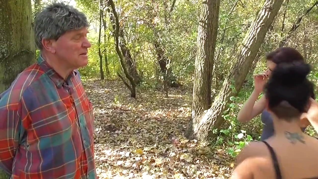 Submissive Slave Salivates Outdoors Before Rough Outdoor Sex