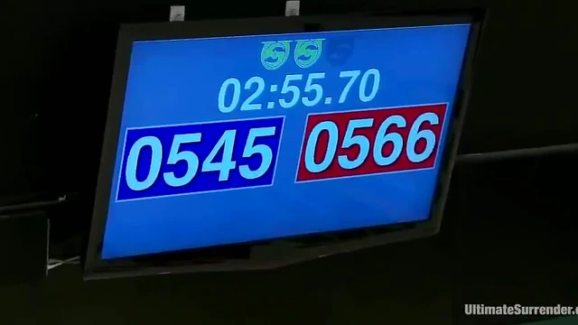 Horny Girls Wrestle on Mat Before Steamy Lesbian Sex Encounter