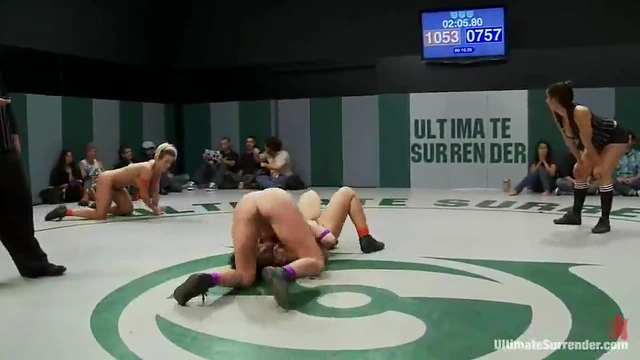 Erotic Catfight Showdown: Nasty Nude Girls Rub Each Other’s Coochies