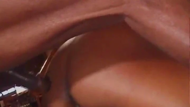 Slim Ebony Endures Intense Double Black Cock Penetration