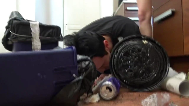 Garbage Boy Trash Slave Submits to Rough Anal Punishment