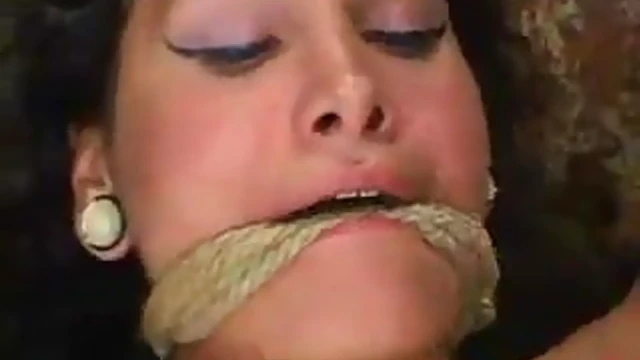 Bound Brunette Gets Tied Up And Fucked With Toys Deep In Pussy