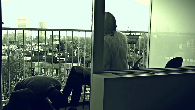 Submissive Shoe Worshipper Licks Mistress's High Heels Passionately