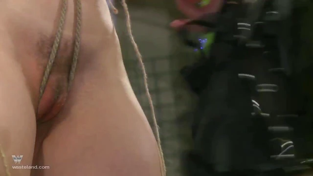 Blonde Domme In Leather Enjoys Slave Bondage With Pinch Play Action