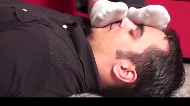 Sizzling Stockings Sniffed and Sexually Teased by Desperate Maniac