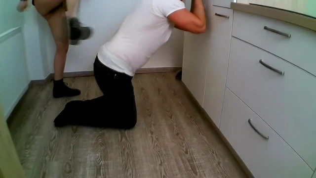 Sexy Girl Wears Martens Boots Kicking Her Lover's Crotch Hard