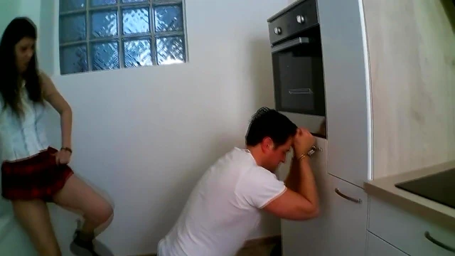 Sexy Girl Wears Martens Boots Kicking Her Lover's Crotch Hard