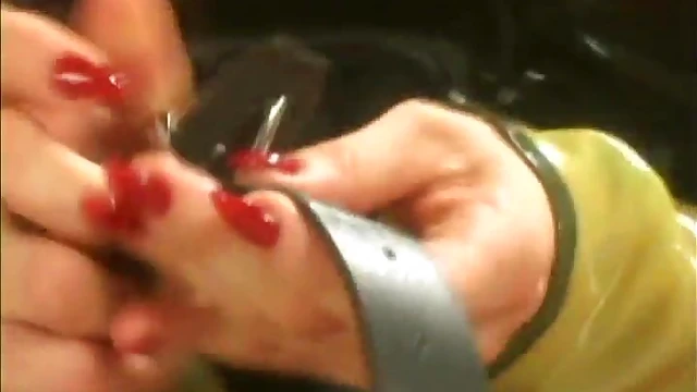 Masked Lesbians in Leather Engage in Kinky Sex Games Together