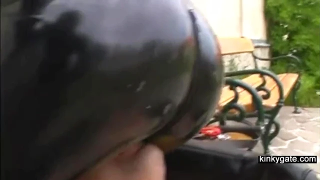 Dominant Leather Mistress Alexa Commands Her Submissive Companion