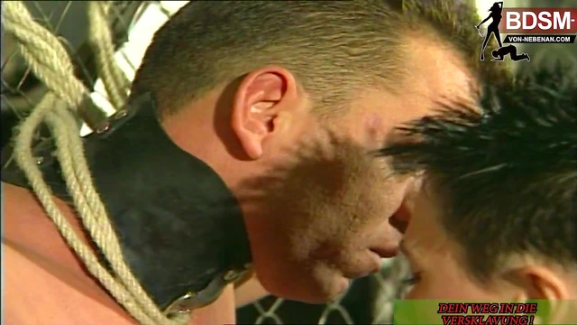 Hot German Short Hair BDSM Mistress Punishes Submissive Slave Guy Hardly