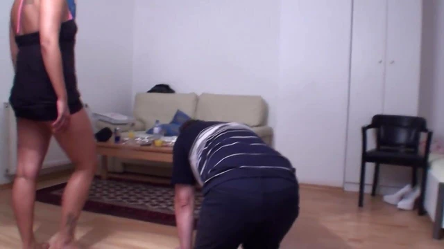 Balkan Brat Submits to Tough Dom's Boot Worship Punishment Playtime