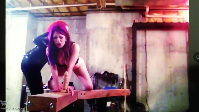 Dominant Redhead Forces Her Slave's Mouth On Dildo During Spanking Festivity