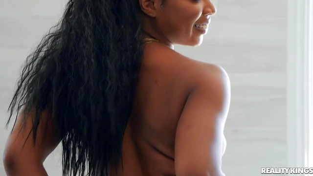 Seductive Ebony Darling Lala Ivey Tempts White Dude into Passionate Sex Act