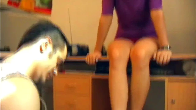 Dominant Lady Commands Submissive Stud to Paint Her Seductive Toenails