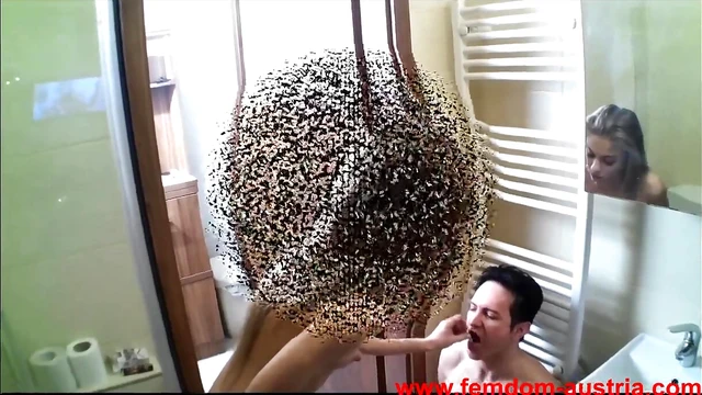 Dominant Lady Smoking Cigarette While Seductively Teasing Her Submissive