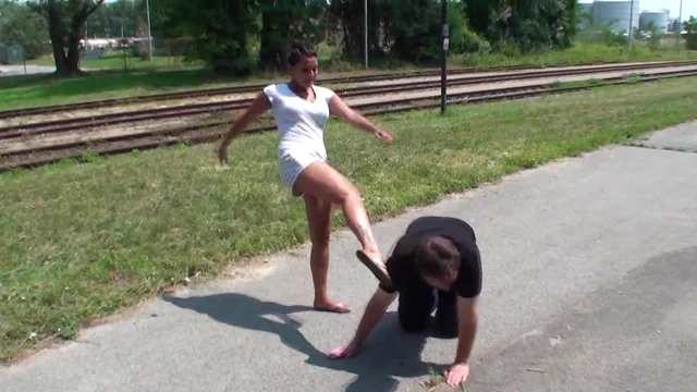 Diabolical Submissive Joschi Kicked and Fucked by Dominant Mistress