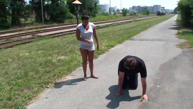 Diabolical Submissive Joschi Kicked and Fucked by Dominant Mistress