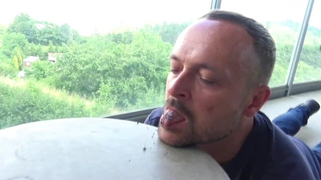 Human Ashtray Submits Fully, Devouring Cigarette Butts Intensely