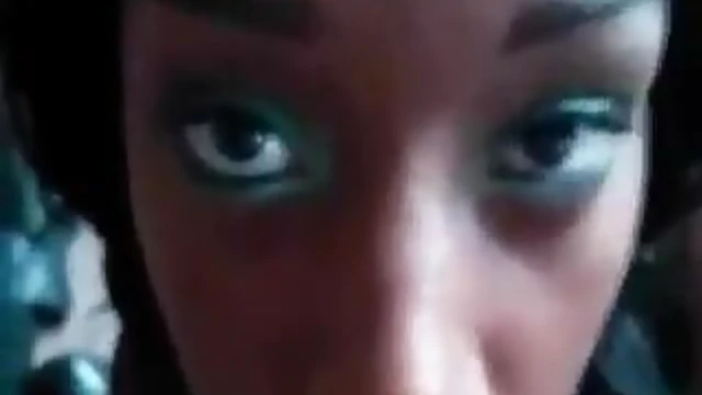 Hot Black Babe Receives Facial Cumming in Homemade Video Close-Up