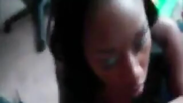 Hot Black Babe Receives Facial Cumming in Homemade Video Close-Up