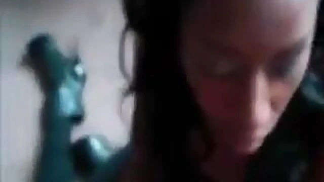 Hot Black Babe Receives Facial Cumming in Homemade Video Close-Up