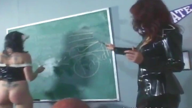 Harsh Mistress Keeps Student After Class for Discipline Punishment Sex