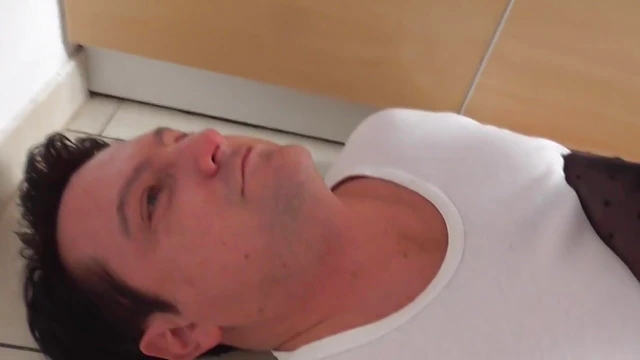 Sexy Nylon Goddess Tempts Victim into Kitchen Floor Trampling Fantasy