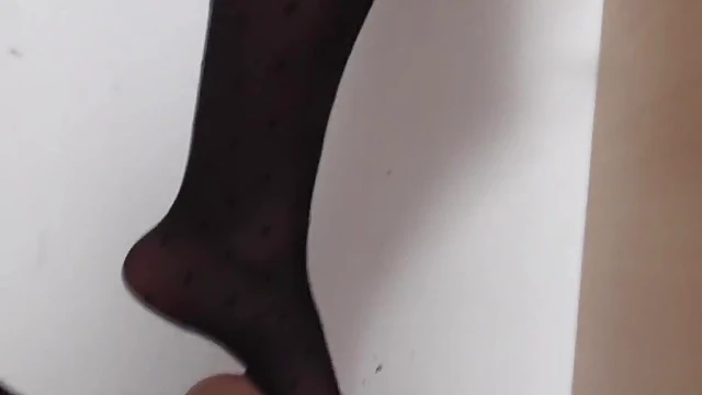 Sexy Nylon Goddess Tempts Victim into Kitchen Floor Trampling Fantasy