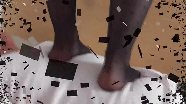 Sexy Nylon Goddess Tempts Victim into Kitchen Floor Trampling Fantasy