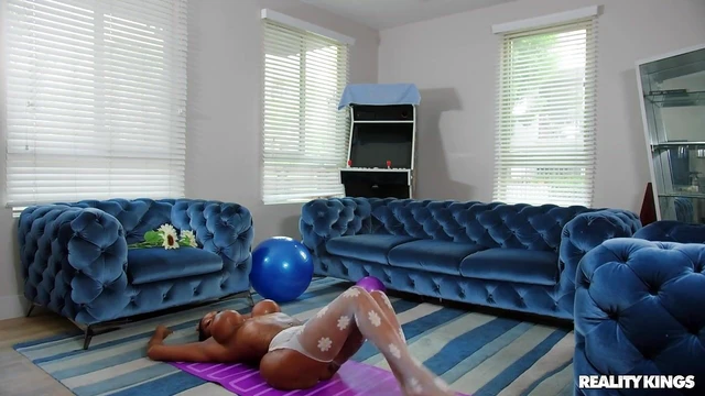 Mystique's Ebony Pussy & Mouth Fucked Hard By Thick BBC