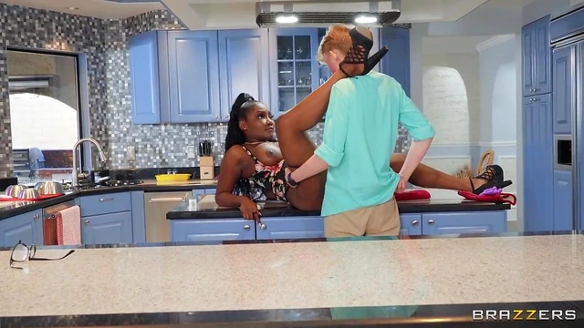 Osa Lovely's Kitchen Quickie Featuring Her Huge Boobs & Passionate Sex