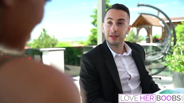 Sexy Painter Shows Off Her Curvy Tits While Selling Hot Artwork