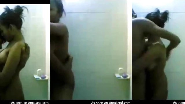 Ebony Couple Enjoys Shower Sex with Hot Anal Fucking From Behind