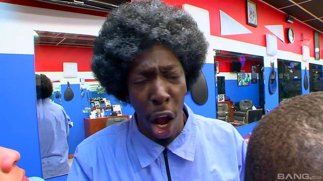 Seductive Ebony Beauty Enjoys Passionate Fucks from Barber Without Mercy