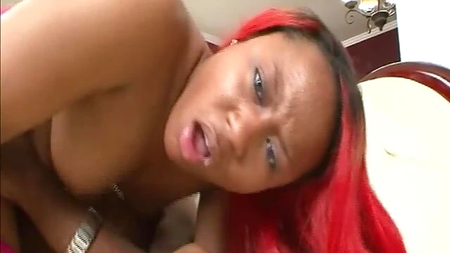 Luscious Louis Ebony Redhead Toys Cunt Before Getting Hardcore Boned