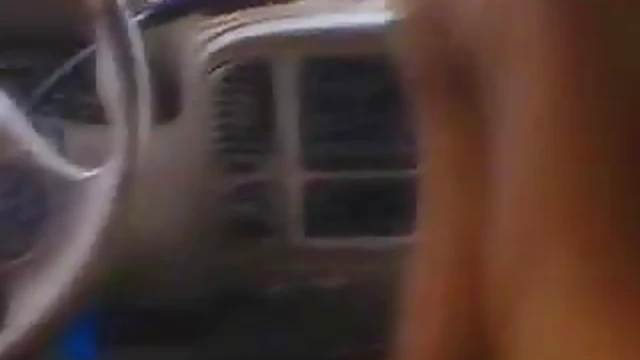 Sexy Curvy Lady Shows Her Big Black Boobs Inside The Car