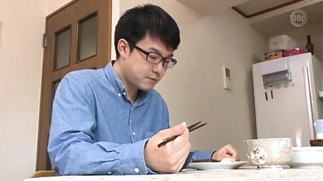 Curvy Japanese Neighbor Titfucking Before Riding His Hard Cock Deeply