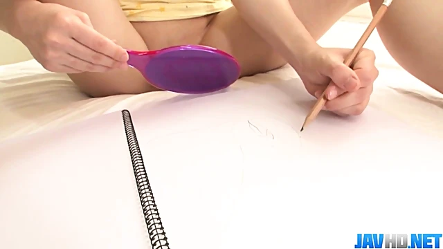 Arisa Nakano Enjoys Staring At Her Beautiful Wet Pussy Close-Up