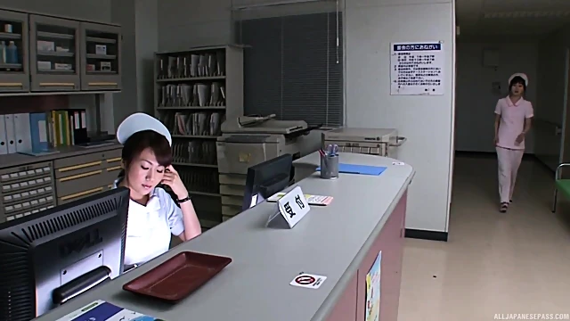 Sneaky Nurses Get Steamy Lesbian Action After Office Shift Ends