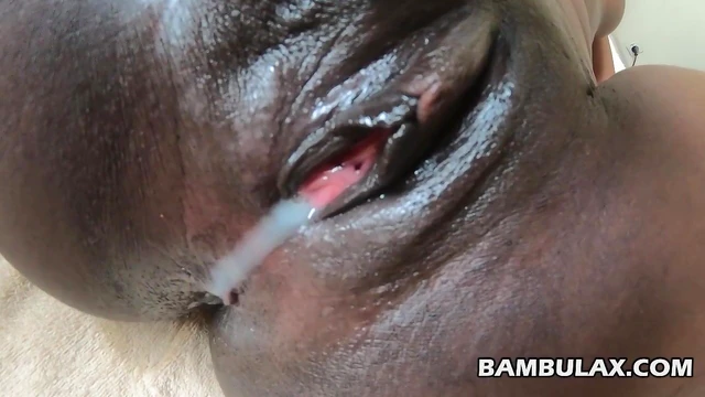 Ebony Teen Takes Thick Cum After Big Cock Pussy Fuck Session