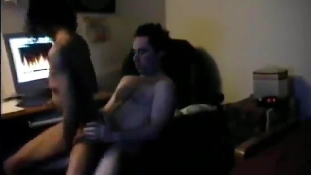 Sultry Ebony Chick Rides Her White BF's Cock While Streaming Live Online