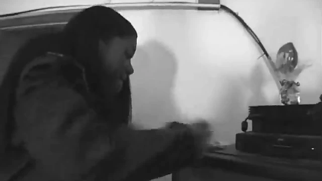 Sizzling Ebony Temptress Gets Naughty With Two Studs In Sexy Underwear