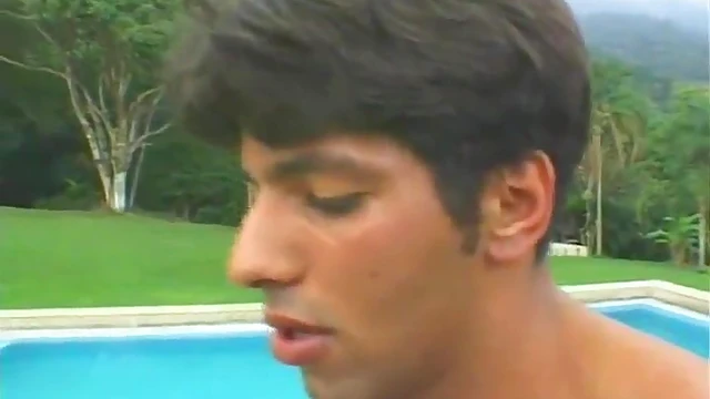 Carlos Fucks Hot Slut Luana Insatiably Near the Poolside Action