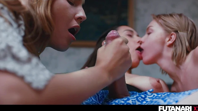 Transgender Surprise: Shelena's Magical Futa Growth in Hot Threesome Action