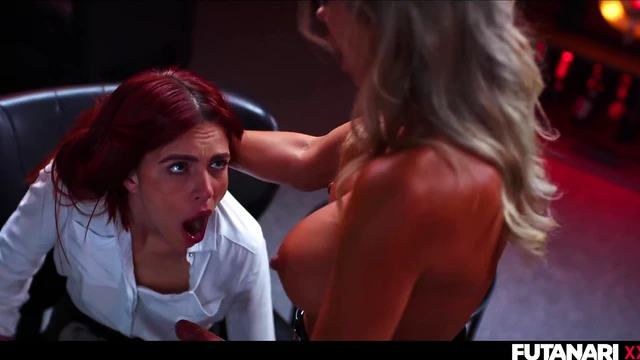 Sexy Shemale Werewolf Surprises Redhead With Big Boobs & Cum-Swallowing Action