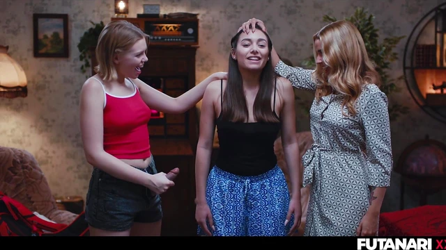 Lesbian Girls Grow Futa Cocks & Fuck Latina Babe in Transgender Supernatural Action