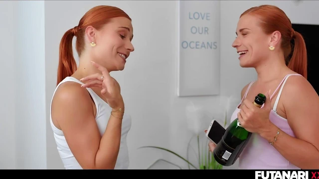 Futuristic Porn Star Clemence Self-Fucks with Futa Cock & Gets Facialized by Chicks