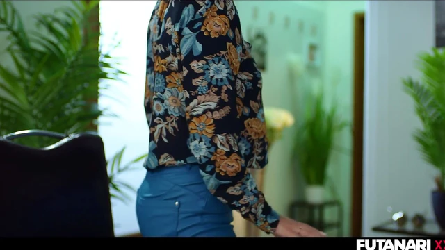 Trapped Trans Shemale Develops Huge Dildo and Screws Slutty Girl's Ass for Fullness