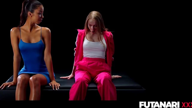 Trans VR Sex Scene: Petite Nata Gold & Ebony Lia Lin Fuck Passionately