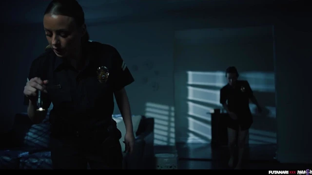 Raid Turns Into Steamy Futa Threesome With Lesbiens and Shemale Bliss